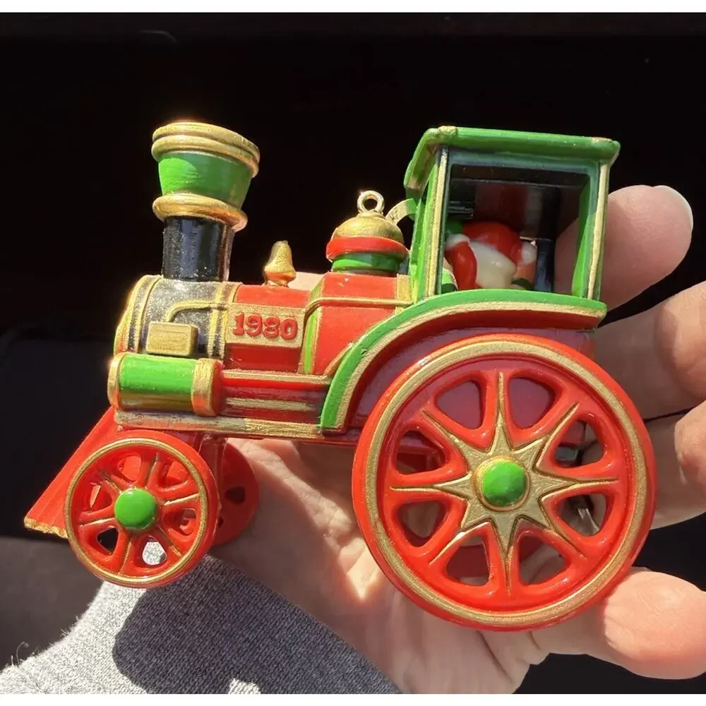 Hallmark 1980 Santa's Express Train Here Comes Santa #2 Christmas Ornament Lo10